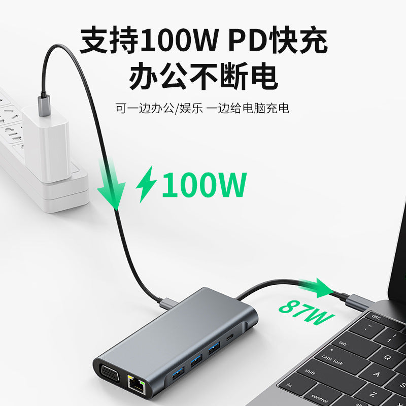 Factory direct custom 11-in-1 docking station with usb 3.0 and ethernet adapter for apple laptops