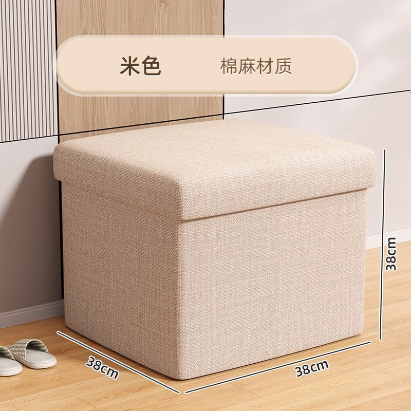 Customized storage stool storage box can seat people, change shoes, folding multi-functional toys, living room home storage box