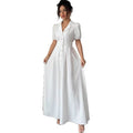 new european and american cross-border fashion: french chic white fitted mini dress