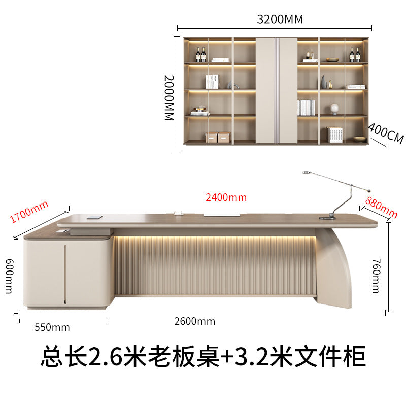 Saint li boss table and chair combination president office simple modern accessible luxury paint executive table elegant manager table and chair main
