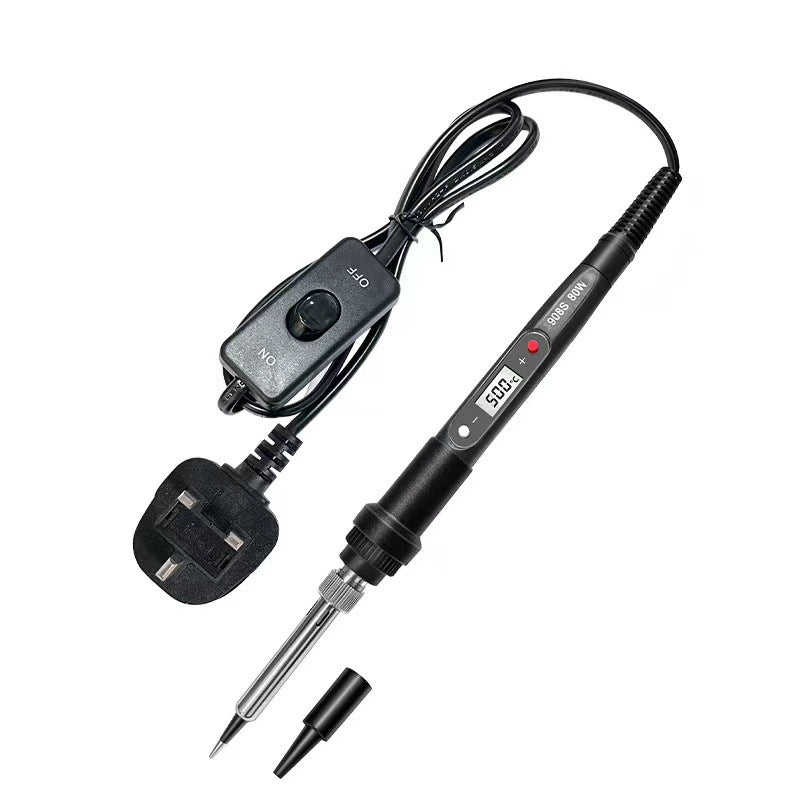 80W internal thermal digital display electric soldering iron adjustable temperature 908S multimeter combination set maintenance tool electric welding pen soldering iron