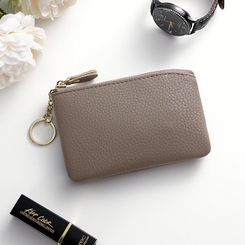 Small key zipper coin women's small wallet change bag mother model popular thin mini change bag storage bag
