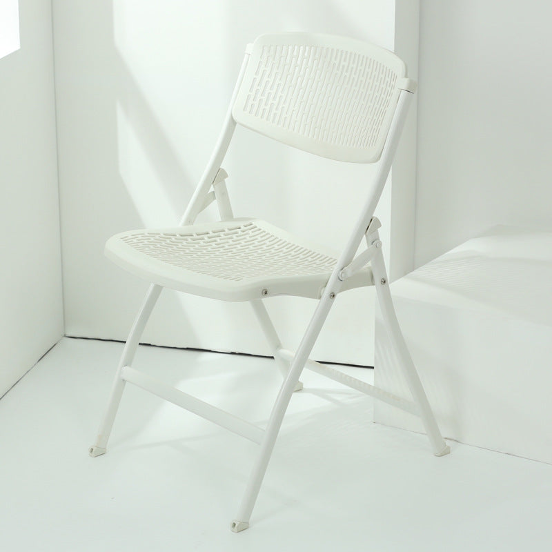 Business office plastic folding chair, exhibition rental hollow backrest foldable computer chair training chair, wholesale
