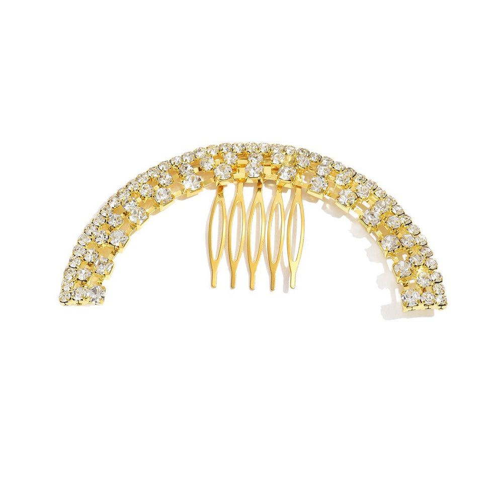 Women's hair clip jewelry wholesale: cross-border, light luxury, high-end, full diamond hair comb, baroque retro bridal holiday hair accessories