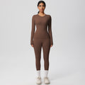 new arrival: tight-fitting long sleeve yoga set - high-waisted butt-lifting yoga pants for outdoor running and fitness