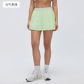 Ice-feeling breathable outdoor sports skirt for women with lining fashion tape tennis skirt yoga fitness skirt d25008