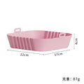 Pink single square silicone baking pan