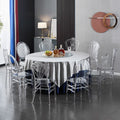 Acrylic clear dining chair, palace style chair, pc plastic backrest chair, wedding hotel minimalist event crystal banquet chair