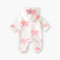 Newborn baby clothes autumn winter flannel romper girl cute warm bodysuit newborn outing crawling suit