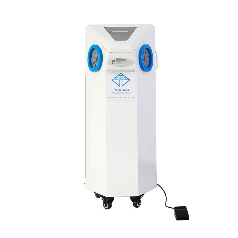 Dental technician table shadowless mobile console sandblasting machine grinding machine vacuum cleaner dust box integrated workbench