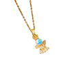 【titanium steel】necklace women's crown angel princess pendant earrings elegant light luxury set versatile clavicle chain jewelry