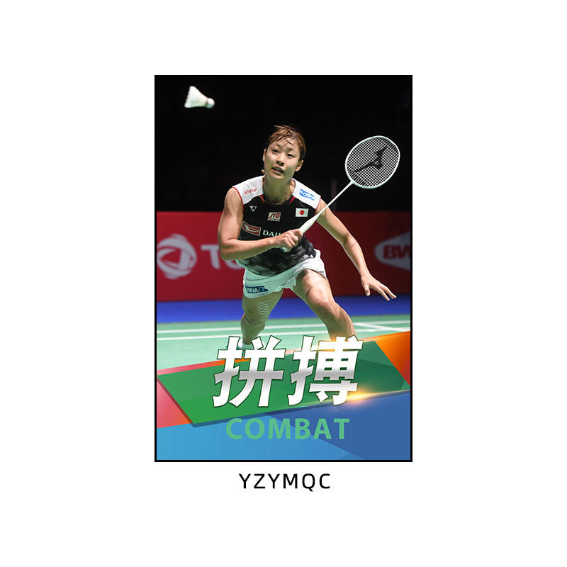 Badminton hall star poster mural Li Zongwei hanging painting ball sports stadium Lin Dan Chen Yufei decorative painting
