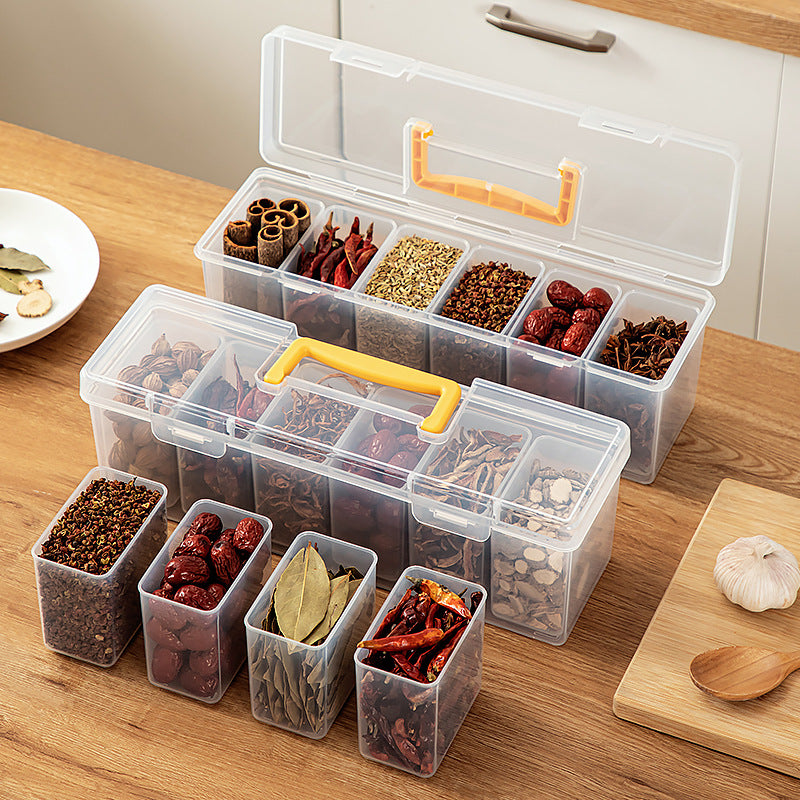Cabinet Portable Spice Storage Box Household Plastic Seasoning Sealed Box Storage Food Grade Kitchen Seasoning Storage Box