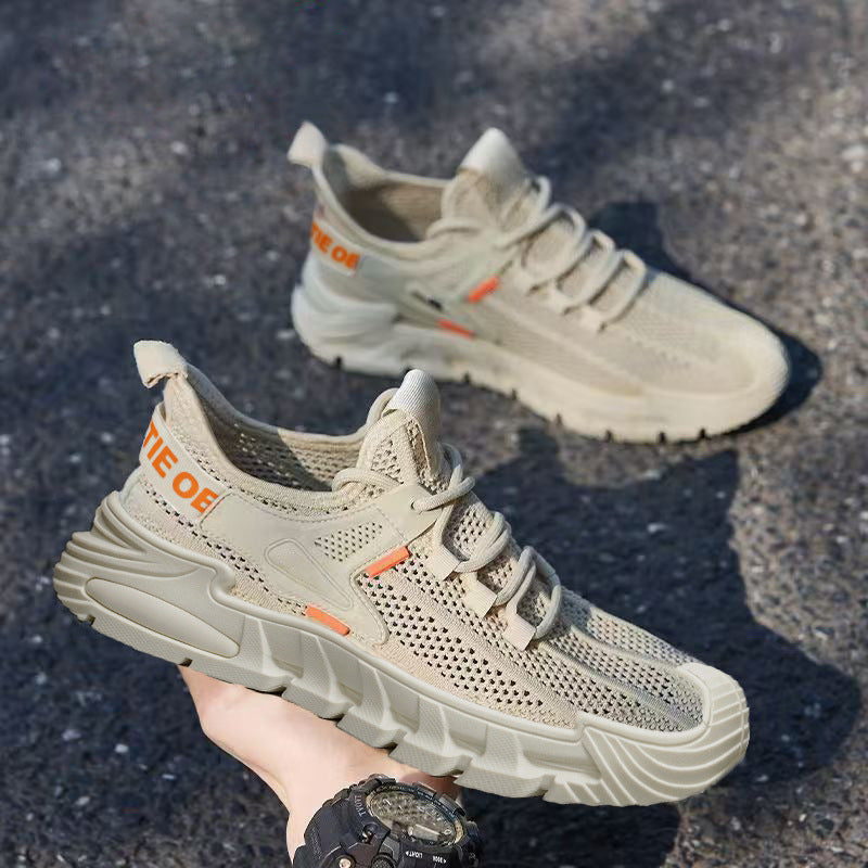 Men's summer new arrivals: breathable mesh casual shoes - lightweight, soft sole, shock-absorbing athletic sneakers for students
