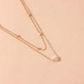 European and american cross-border jewelry: minimalist heart layered choker necklace - trendy, versatile, and chic heart pendant necklace for women