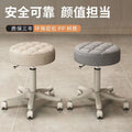 Professional salon stool - swivel, height adjustable, backrest, heavy-duty chair with casters - round chair for barber shops, nail salons, and office use