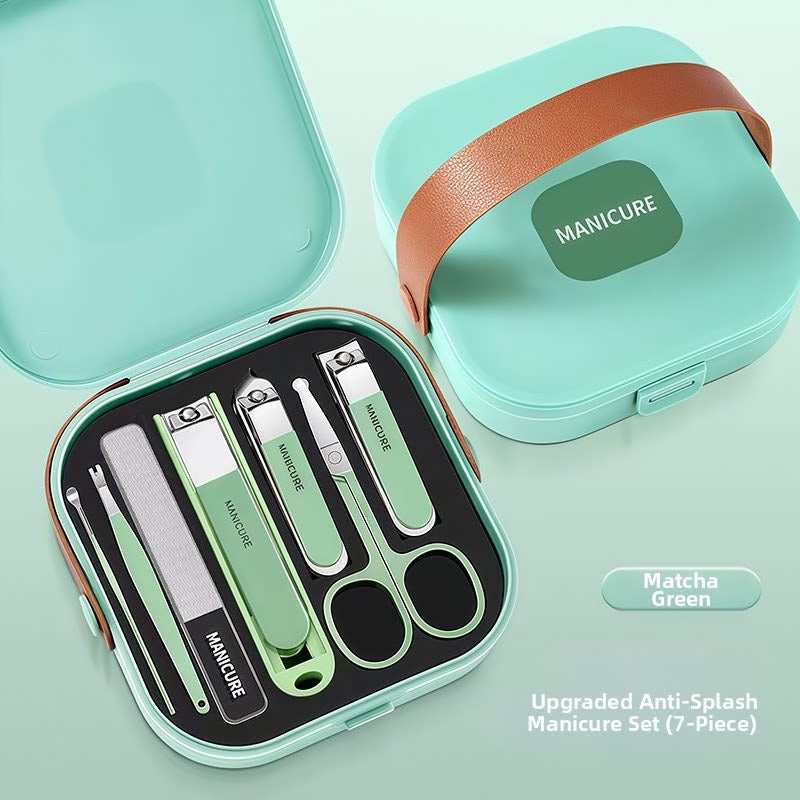 Portable anti-splash nail clipper set 5-8pcs manicure kit