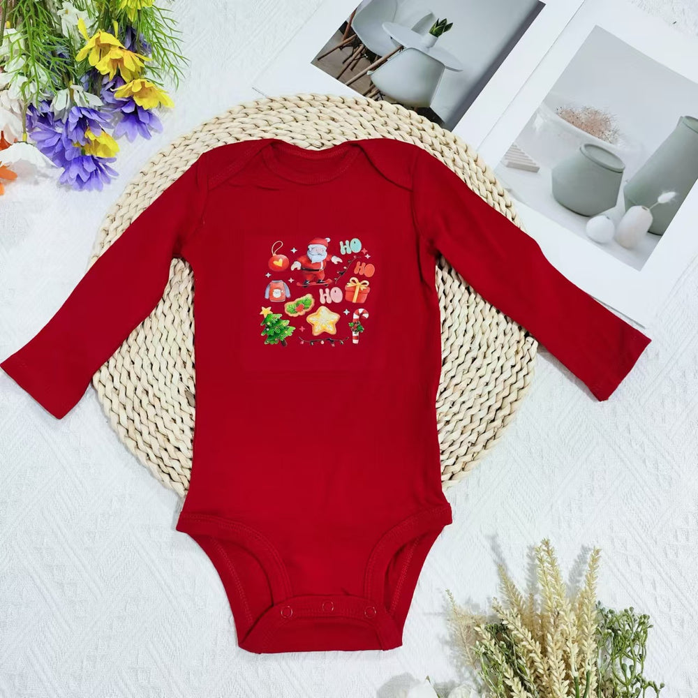 Original overstock: european & american style christmas romper for infants & toddlers - unisex, newborn, 100% cotton, one-piece crawling suit