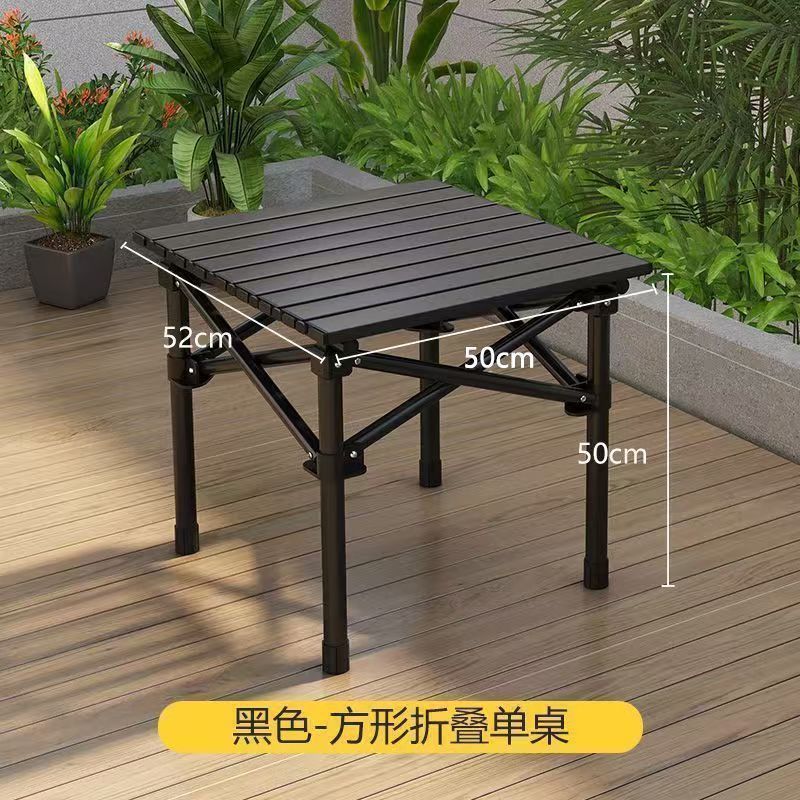 Complete outdoor folding table and chair set - camping table and chairs, roll-up table, portable moon chair, bbq table, picnic set
