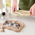Ins ceramic jewelry tray necklace glasses display plate entryway key storage bedroom vanity decorative ornament
