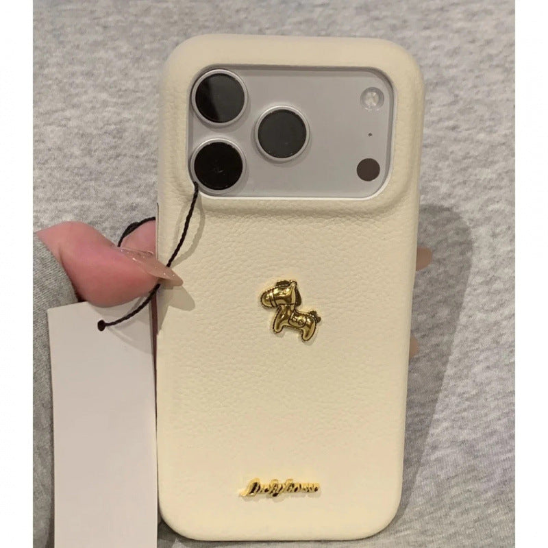 Xiaojinma new year case is suitable for apple 17 mobile phone case iphone13 leather pattern xiaomi huawei soft case 11 leather pattern