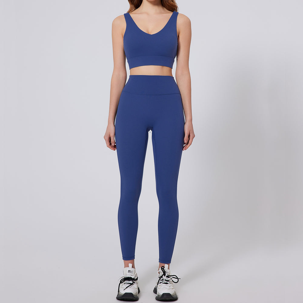 European and american plus size activewear set for women - beautiful back, butt-lifting workout leggings - new cross-border yoga outfit set