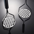 Stainless steel manual grid potato masher - hanging design - perfect for mashed potatoes, sweet potatoes, and baby food - kitchen gadget