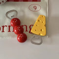 New cheese-themed cute simulation accessories fridge magnet bottle opener - creative magnetic bottle cap remover for home use - the ultimate bottle opener!