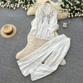 Lazy style pink embroideringshirtloose pantstwo-piece set female autumcasualcasualwork clothingslimming lookelegantsuit