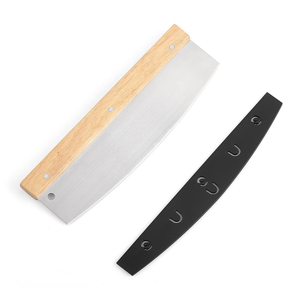 Cross-border aluminum wooden handle cooking shovel steak grilled shovel iron plate grilled shovel pizza shovel French tiramisu household