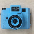 Holga 120n color film camera - leaky master, black plastic resin slr, compatible with color flash