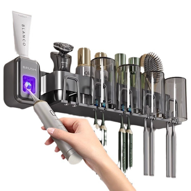 Removable toothbrush rack No punching mouthwash cup holder Wall hanging storage rack Electric toothbrush Toothpaste holder Wholesale