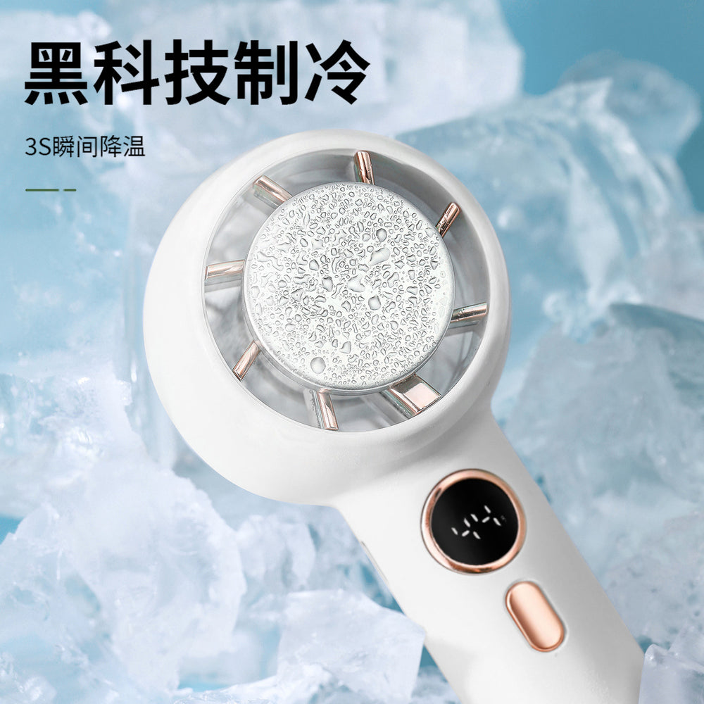 First-hand supply cross-border digital display ice compress fan usb outdoor handheld cooling desktop stand cross-border hot-selling fan