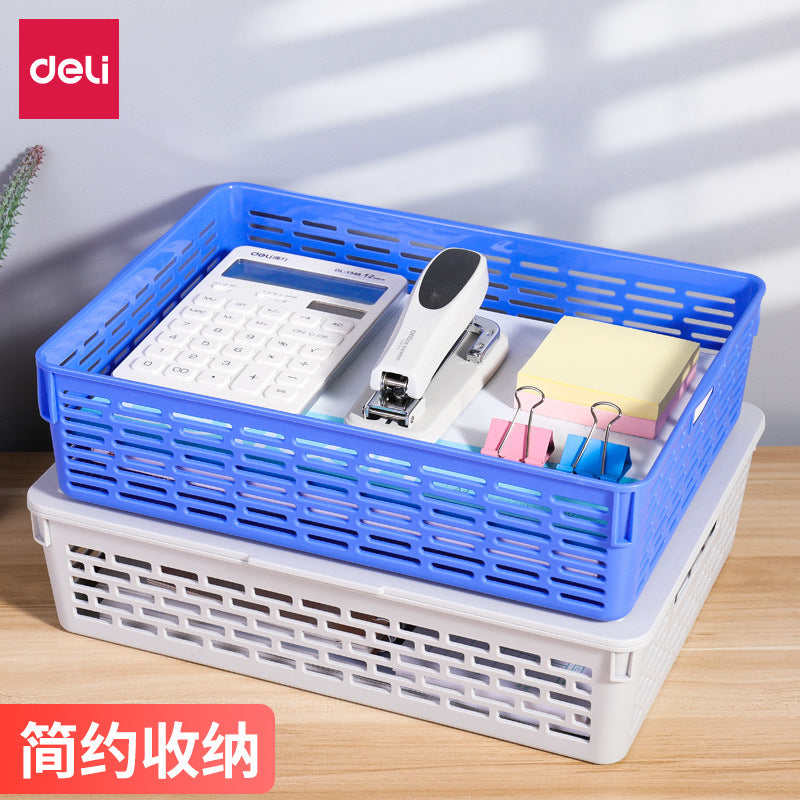 Deli Document Basket Voucher Basket A4 Storage Frame Mesh Document Basket Documents Plastic Basket Desktop Data Basket Storage Box