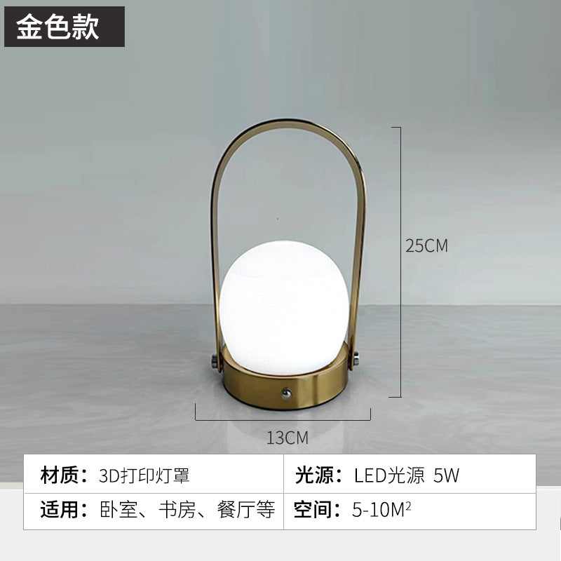 Danish ins girl charging table lamp bedroom bedside lamp camping portable creative bar restaurant atmosphere touch lamp