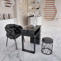 New arrival: extra-wide 45 turbine engraved grade vacuum marble & porcelain surface multifunctional minimalist nail table and chair set