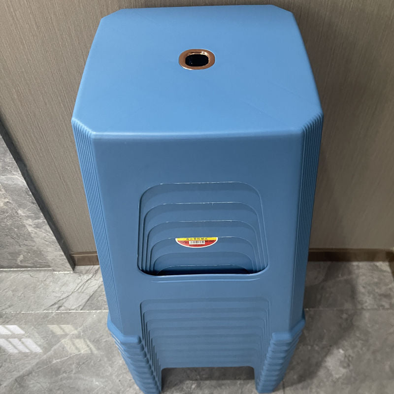 Thickened plastic stool stackable for home living room dining table high stool square stool restaurant spare casual stool storage stool