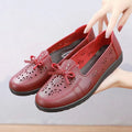 Soft leather soft bottom ladieswear shoes flatsabrasion resistantwaterproofbows work shoes wechat group purchase live broadcast one piece dropshipping