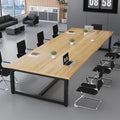 Conference table - modern minimalist executive desk - meeting table with chairs - conference room workstation - training table
