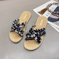 Women's summer outdoor sandals: new versatile lightweight flat sandals, beach-ready floral fashion, non-slip slides