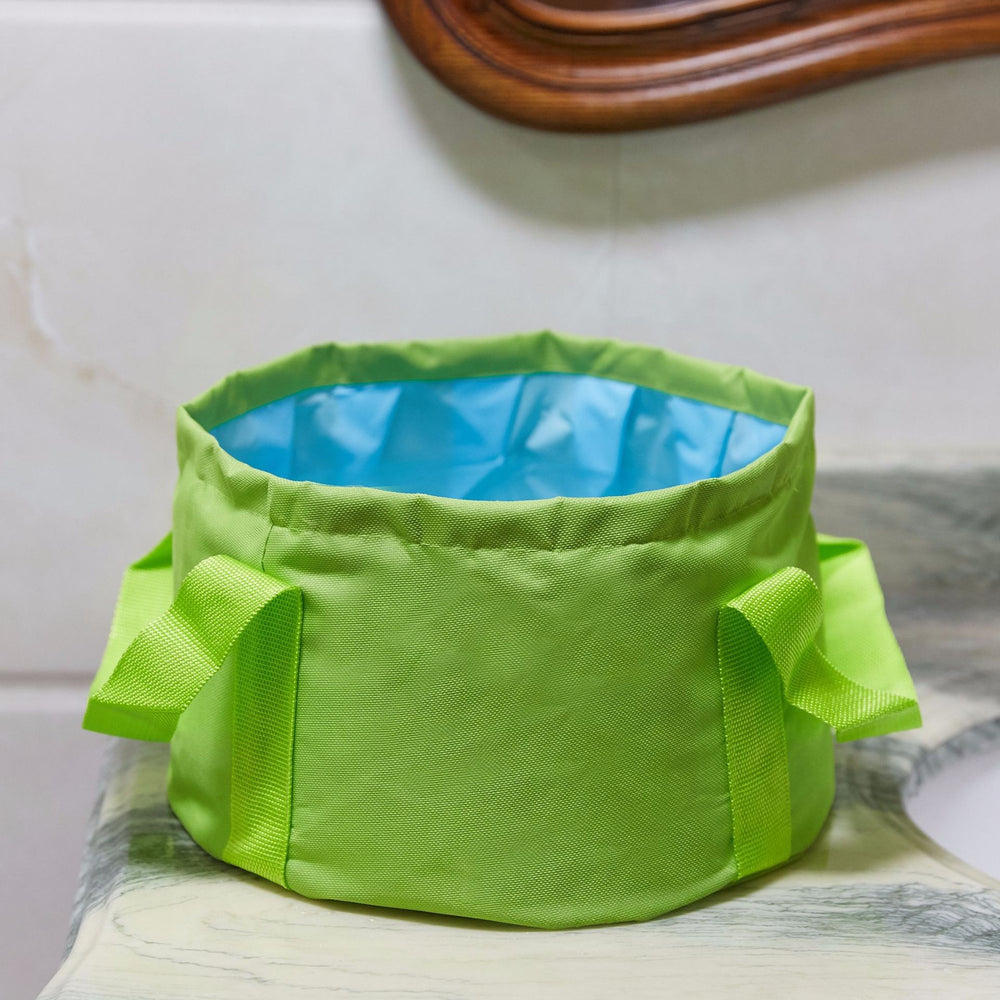 Foldable basin - portable travel round durable travel essential - outdoor water tank - portable bucket - collapsible wash basin