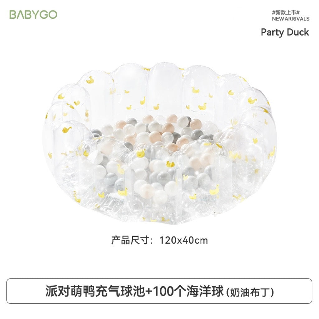 BABYGO Ocean Ball Pool Baby Indoor Toys Elastic Infant Children Thickened Safe and Odorless Babies Can Bite Waves