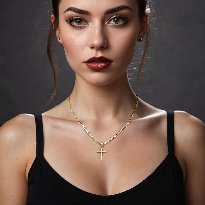 Hot-selling european and american export necklace: stylish, high-end, exquisite micro cross pendant necklace