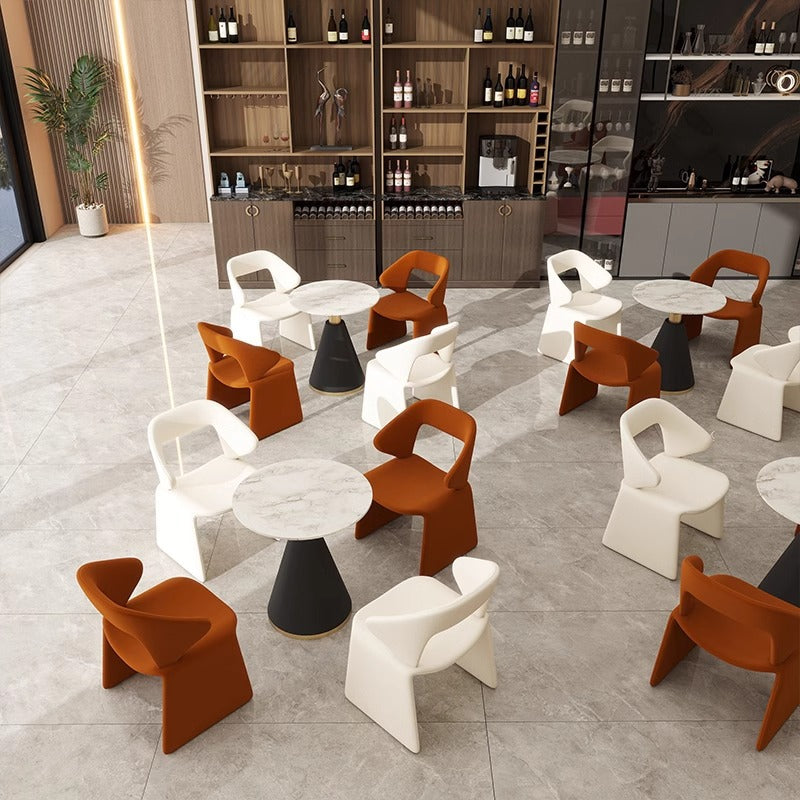 Milo sales office reception desk set - table and four chairs for consultations, modern style for photography studios, business hotels, and dining