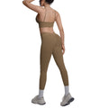 New seamless solid color high-waisted workout set - four-piece yoga, running & fitness apparel