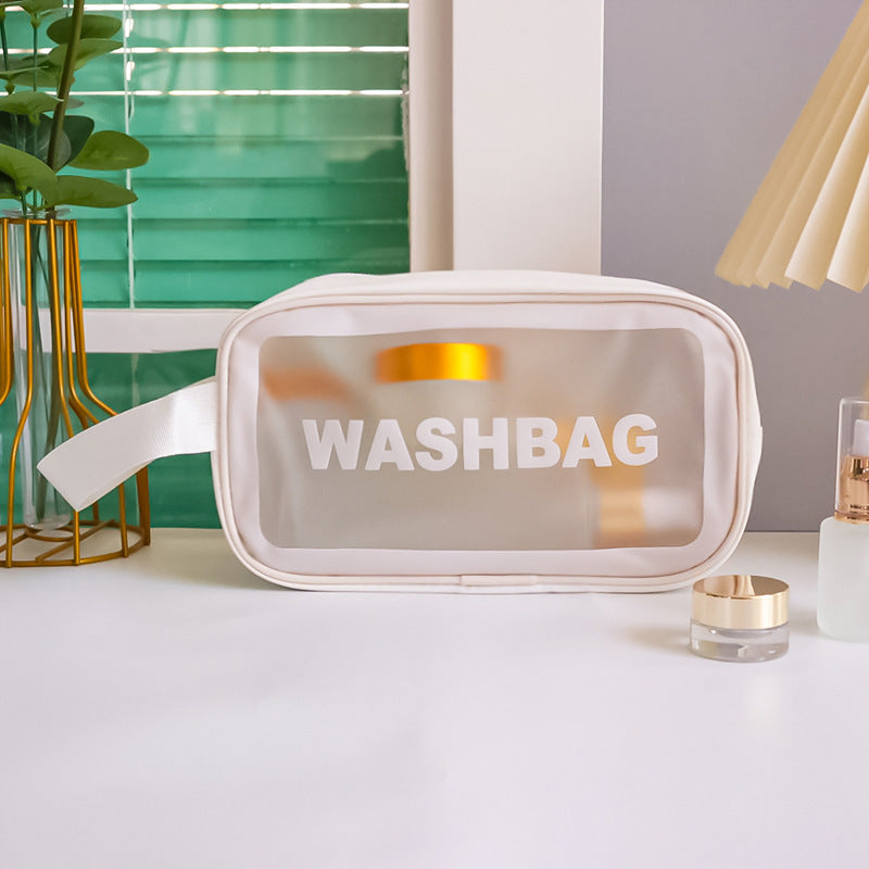 Wash storage bag Premium waterproof single-layer cosmetic bag Portable large-capacity transparent travel cosmetic storage bag