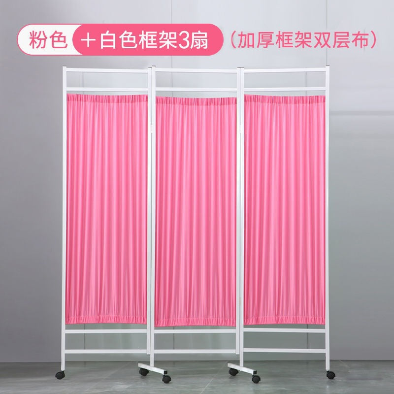 Screen partition hospital medical clinic health room beauty iron fabric push-pull movablefolding wheeled folding screen