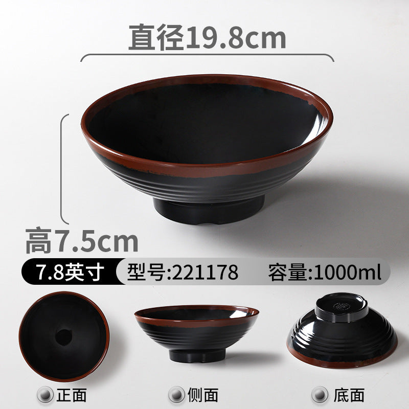 Melamine tableware plate commercial hot pot restaurant serving plate restaurant restaurant plate retro nostalgic barbecue side dish plate