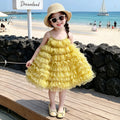 Girls'  dress - kids' sundress cake dress - baby birthday party chic girl princess dress - korean style long dress