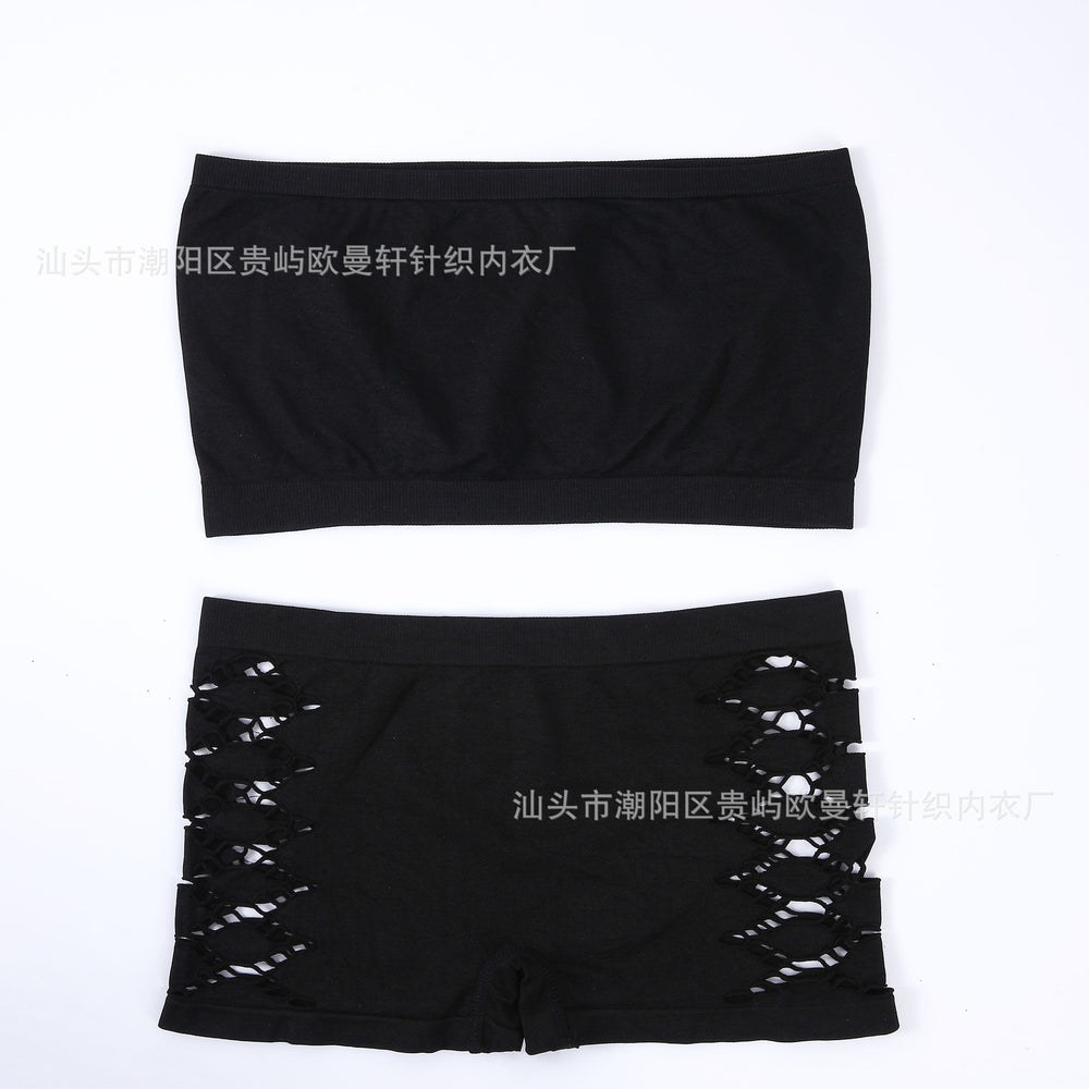 intimatessexycut outtube top one-piece briefssuitfashion women's single-layer bra and panties suit